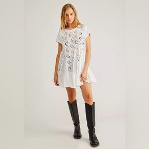 Free People: Sadler mini dress with a free people slip dress to put underneath